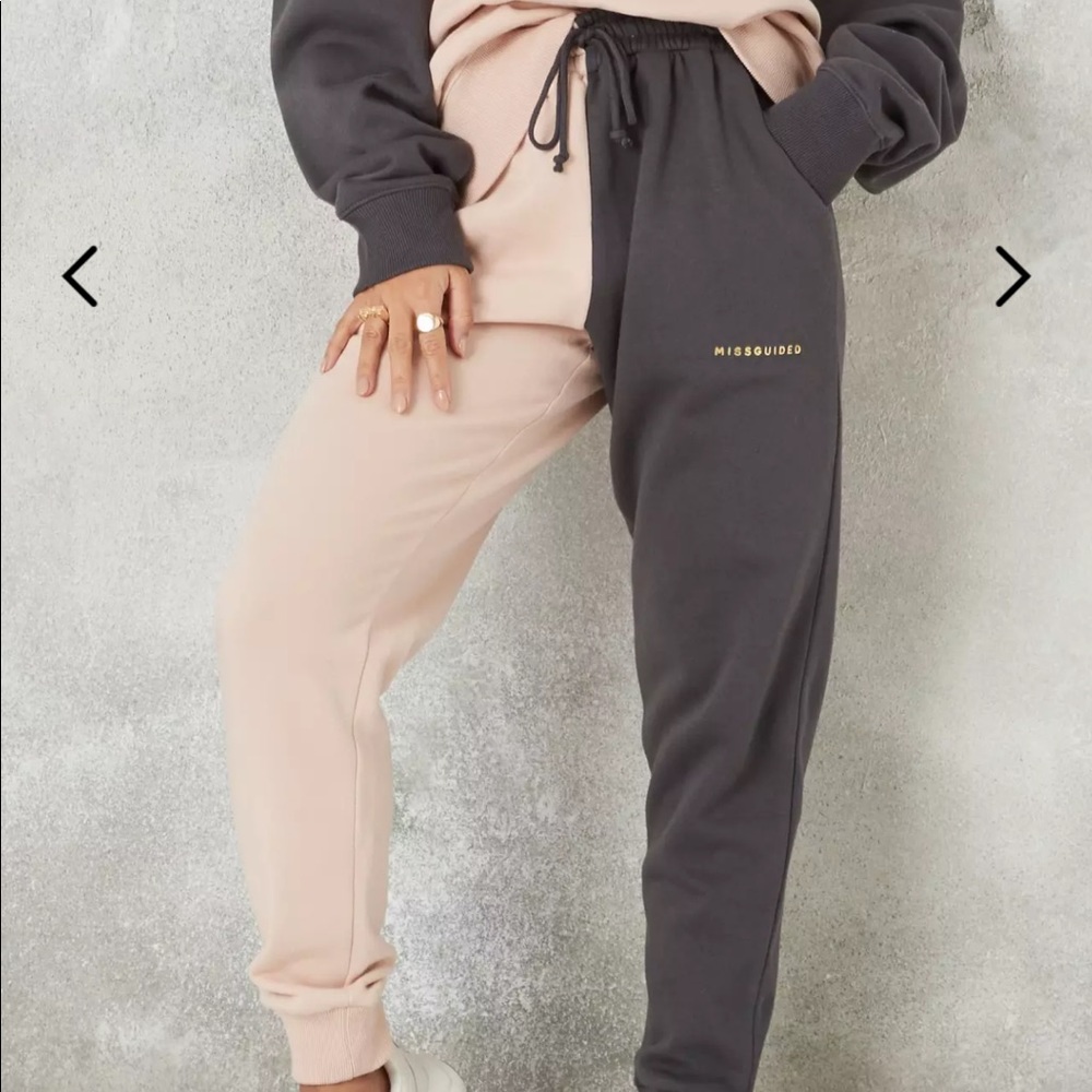 Missguided color block joggers
